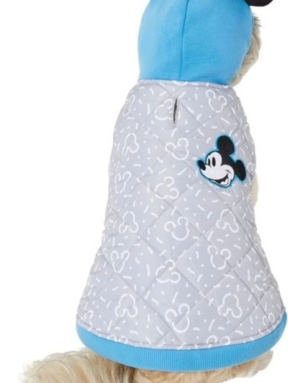 Disney Gray & Blue Mickey Quilted Pet Coat SZ XXL
